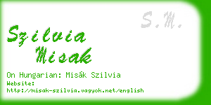 szilvia misak business card
